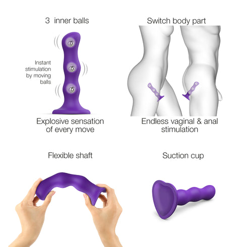 Dildo Boules de Geisha Couleur Violet