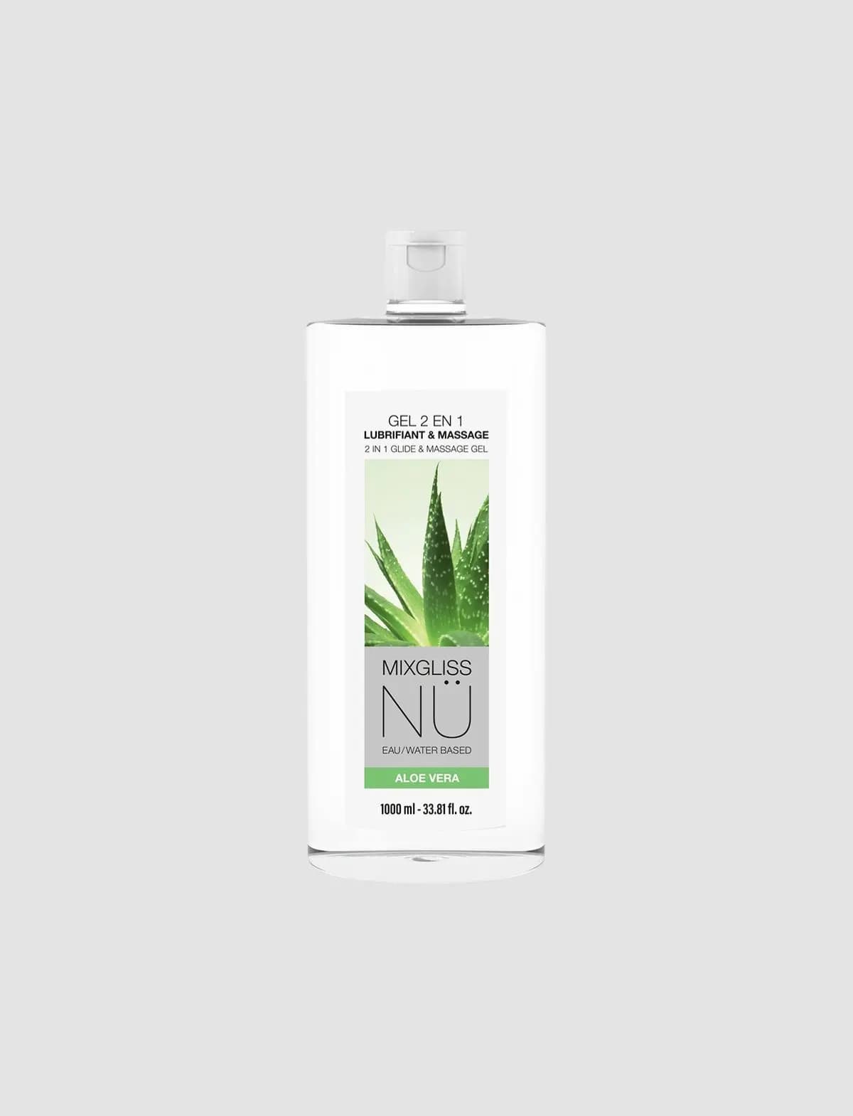 Gel 2 in 1 Lubrificante Massaggio Aloe Vera Base Acqua 1000ml