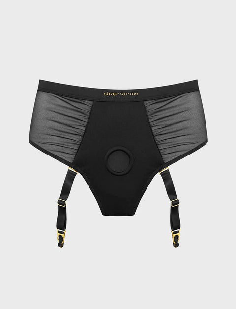 Arnés lencería Idylle negro con liguero – strap-on-me