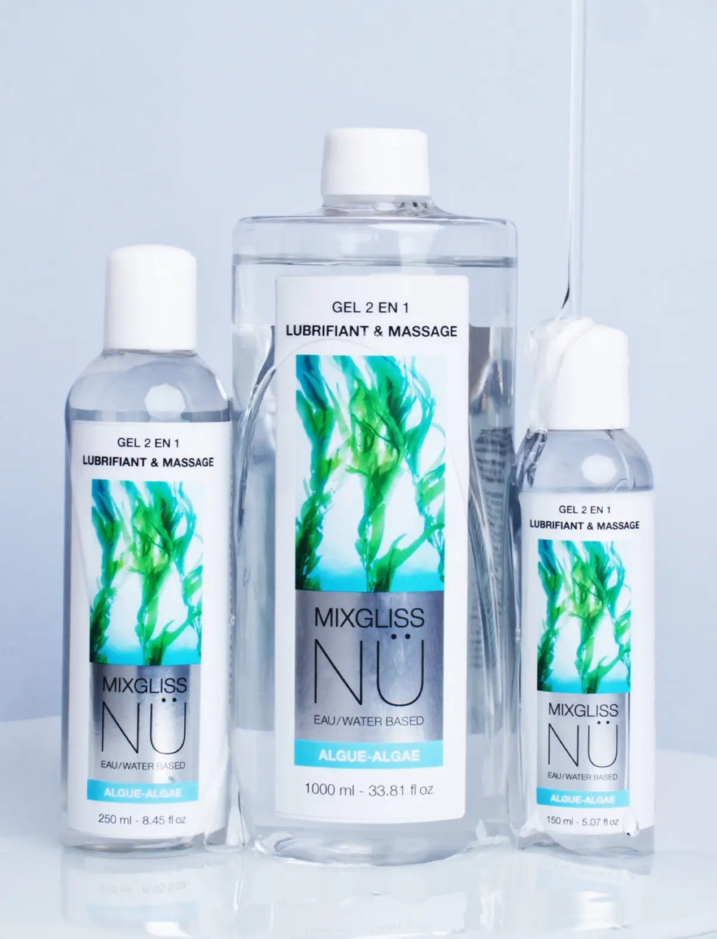 2-in-1 Intimate Gel and Massage Mixgliss Nu Seaweed 1000 ml
