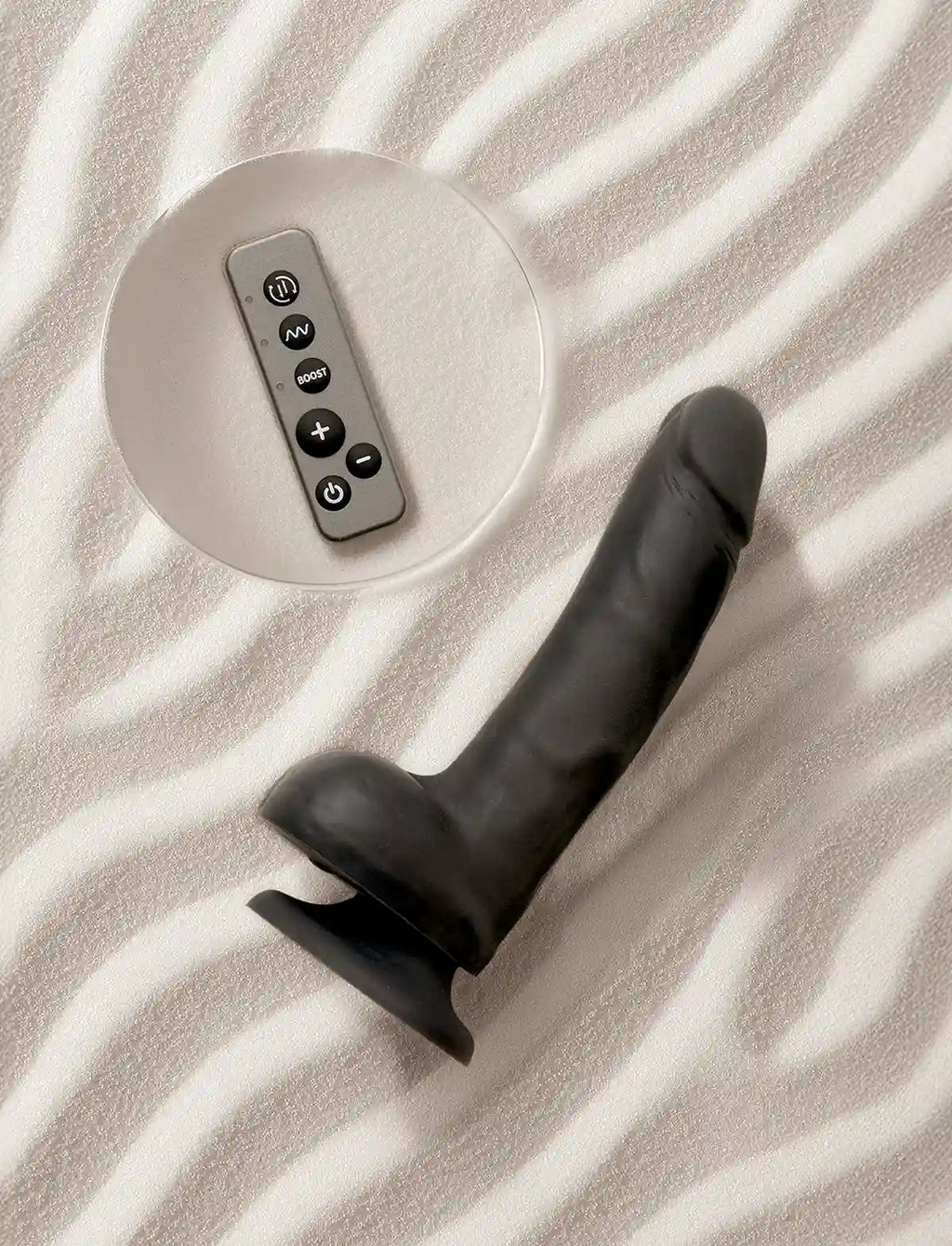 Dildo Réaliste Rotatif & Vibrant - Noir - strap-on-me®