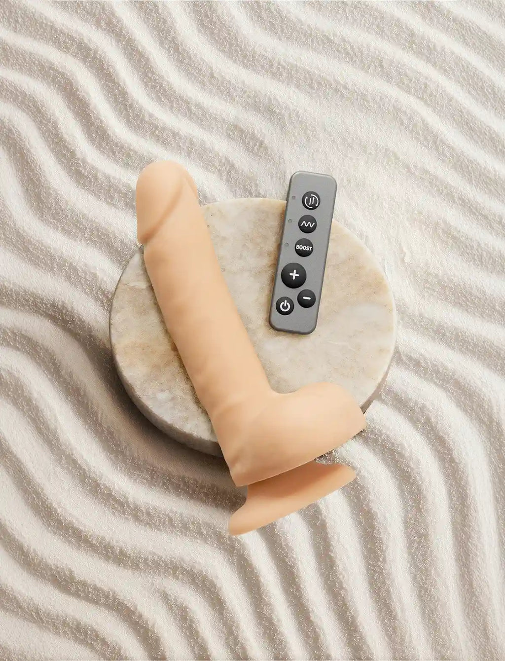 Dildo Réaliste Rotatif & Vibrant - Vanille - strap-on-me®