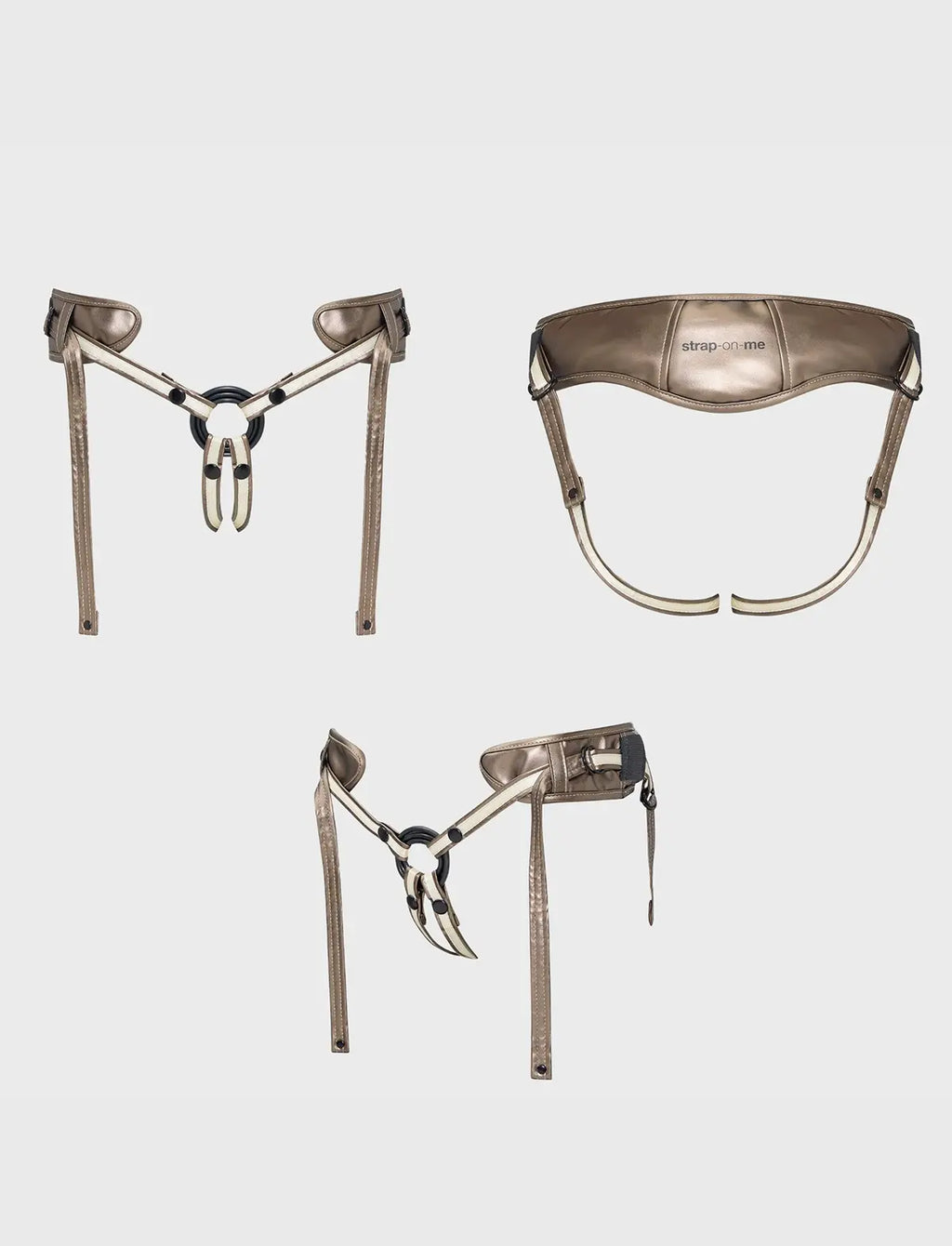 Harnais Similicuir Desirous Golden Bronze Taille Unique strap-on-me