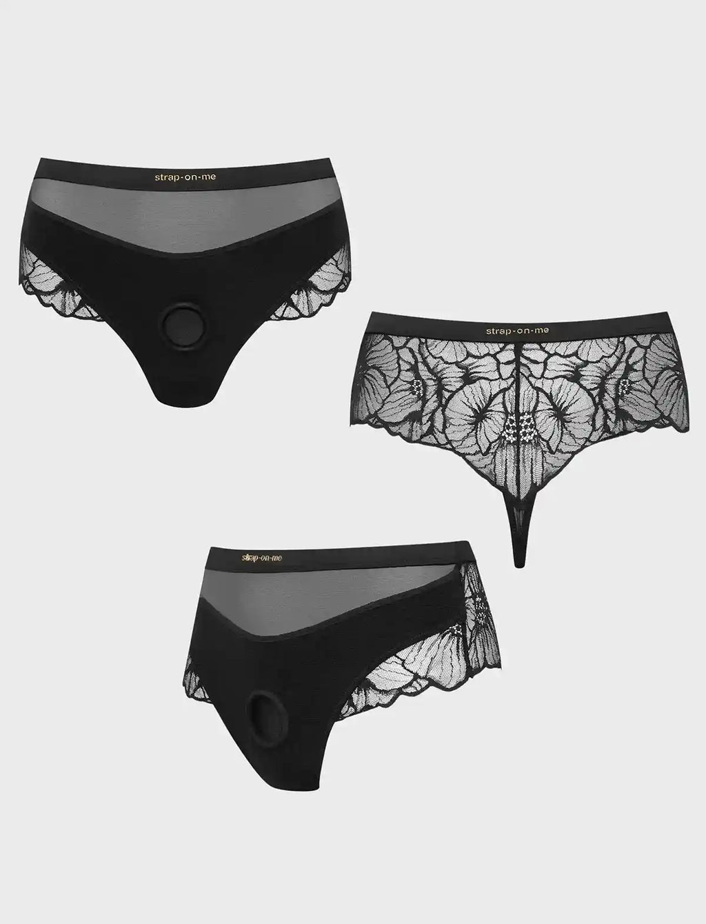 Imbracatura lingerie Sublime nera – strap-on-me