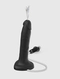 Realistic ejaculating dildo in black – natural effect and intense stimulation, strap-on-me compatible