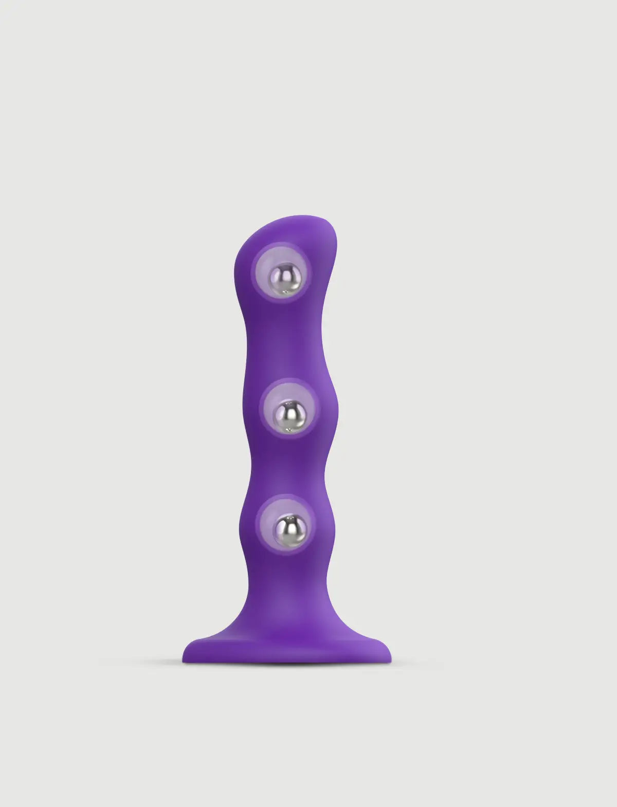 Dildo hybride collection boules de geisha violet – stimulation interne et sensations renforcées, compatible strap-on-me