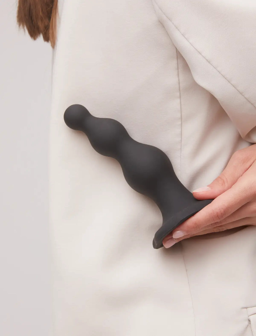 Hybrid dildo plug anal collection beads black – progressive stimulation and intense sensations, compatible strap-on-me