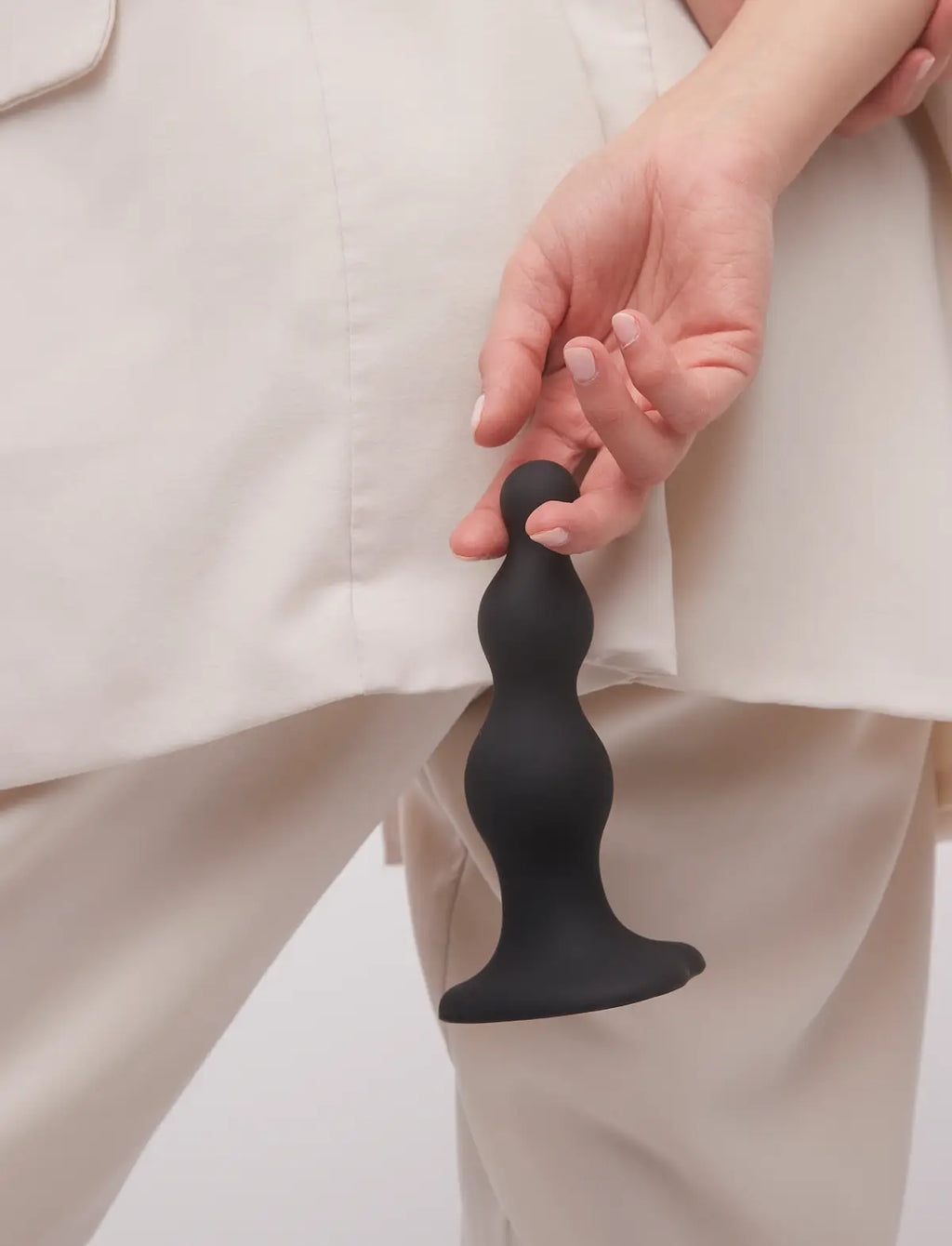 Dildo hybride collection plug anal beads noir – stimulation progressive et sensations intenses, compatible strap-on-me