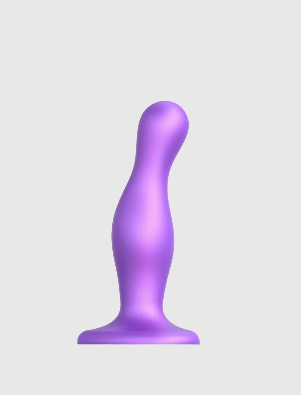 Dildo hybride collection plug anal curvy violet métallique – stimulation incurvée et sensations profondes, compatible strap-on-me
