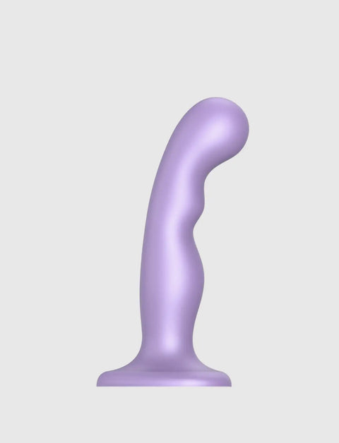 dildo ibrido collezione plug anale punto P e G lilla metallico – stimolazione mirata e sensazioni intense, compatibile strap-on-me