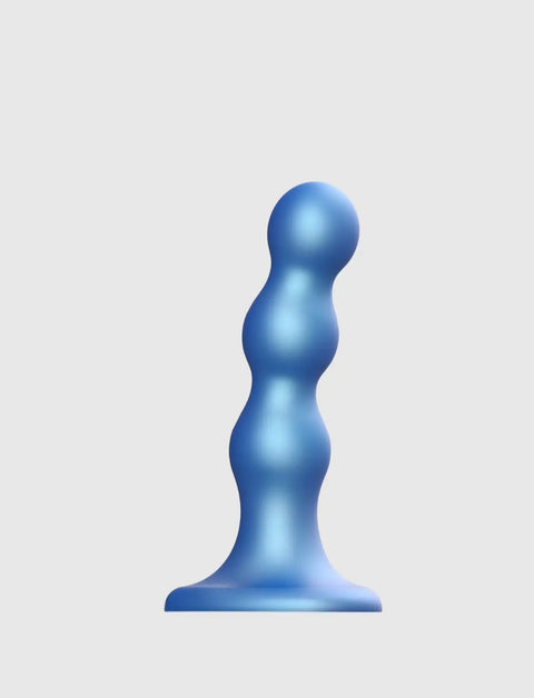 dildo ibrido collezione plug balls blu – stimolazione interna ed effetto di riempimento, compatibile strap-on-me