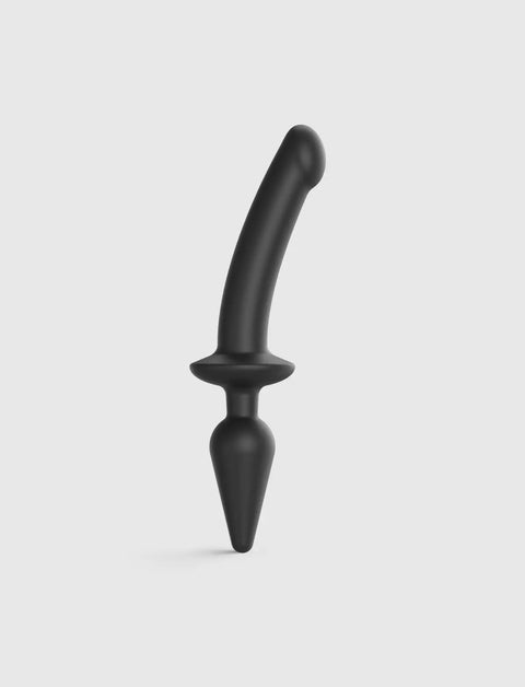Dildo ibrido switch plug-in nero – stimolazione versatile e sensazioni intense, compatibile con strap-on-me