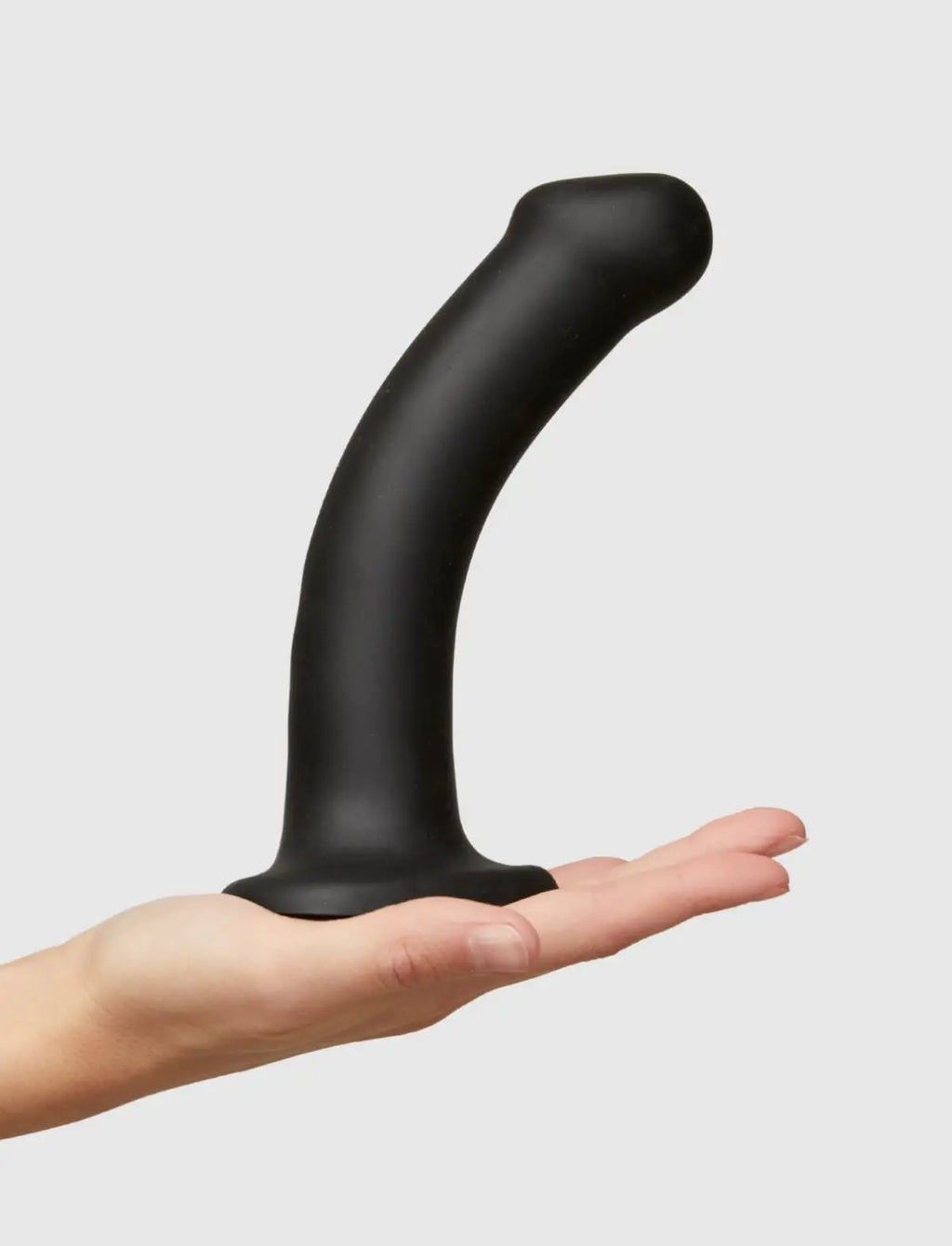 dildo semi-realistico doppia densità bendable nero – flessibile e confortevole, compatibile con strap-on-me