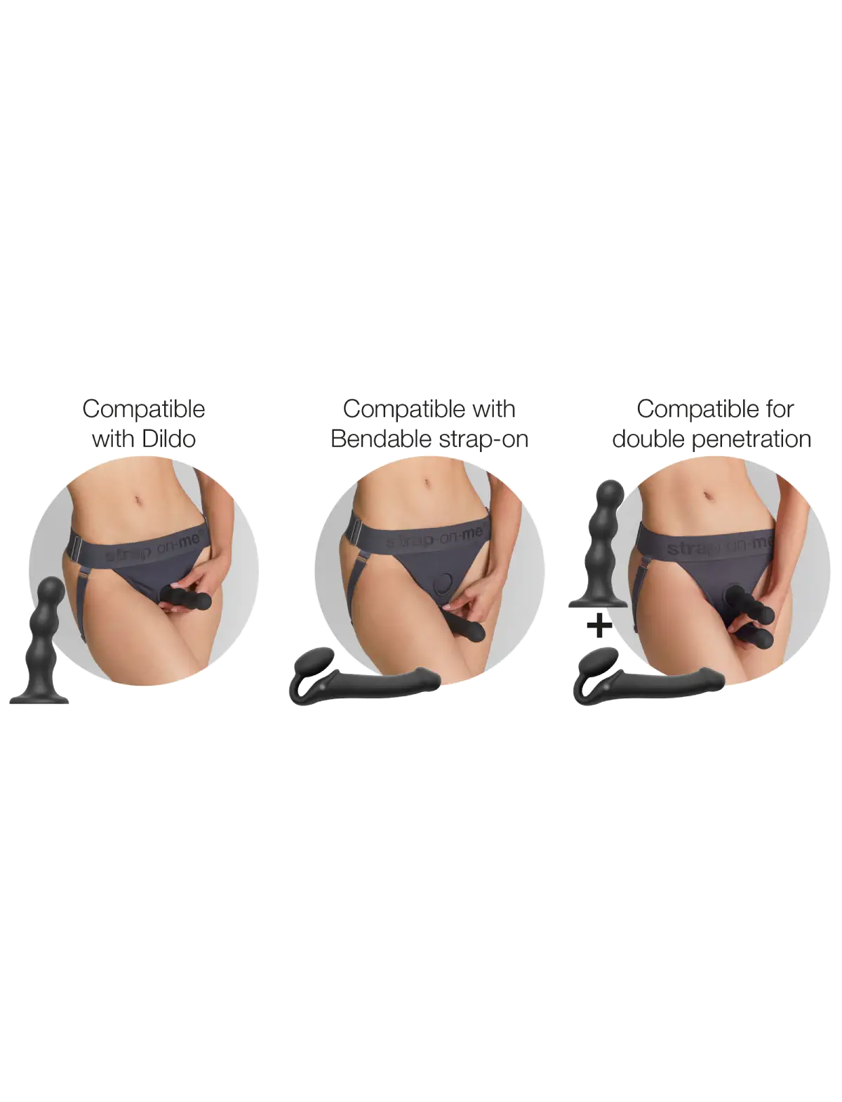 Imbracatura Lingerie Unique Grigio strap-on-me