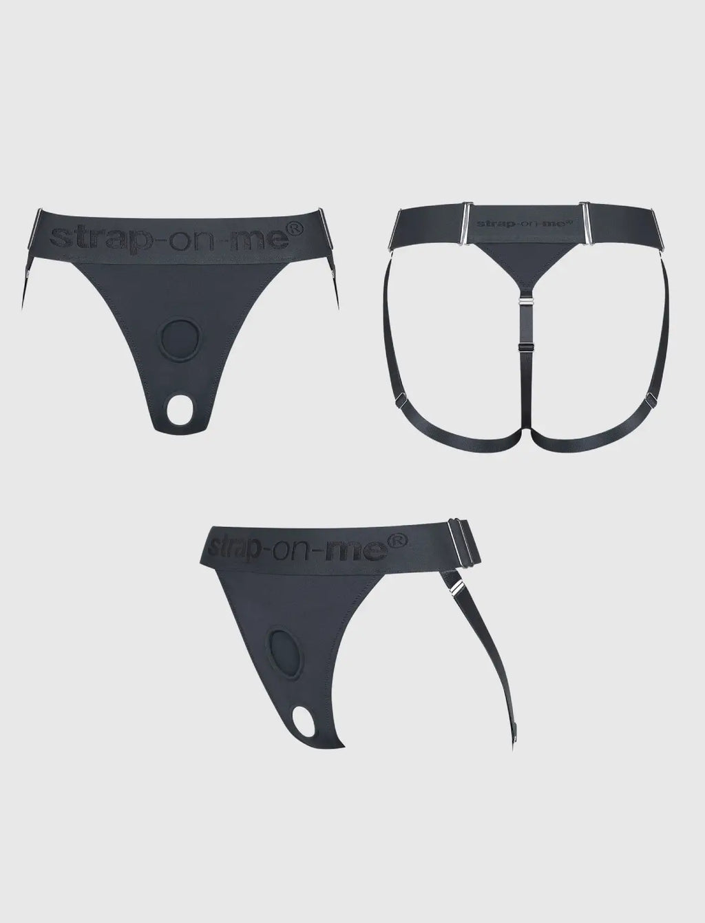 Lingerie Harness Unique Grey strap-on-me
