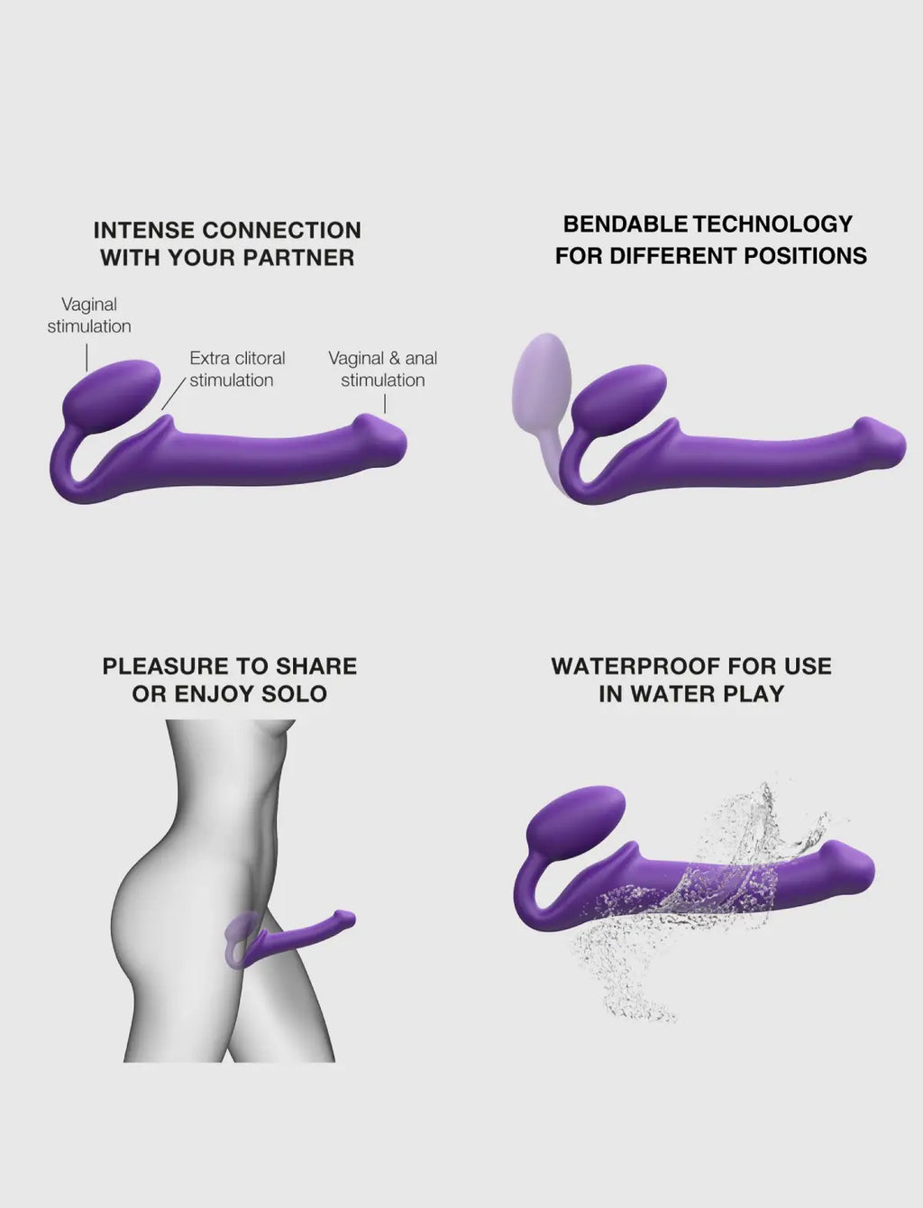 Strap-on classico – Versione Originale – Viola – strap-on-me